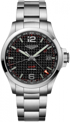 Buy this new Longines Conquest V.H.P. GMT 43mm L3.728.4.66.6 mens watch for the discount price of £925.00. UK Retailer.